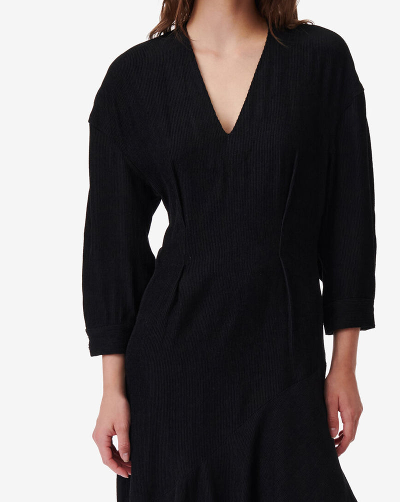 Robe Longue Asymétrique Izae - Black