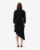 Robe Longue Asymétrique Izae - Black