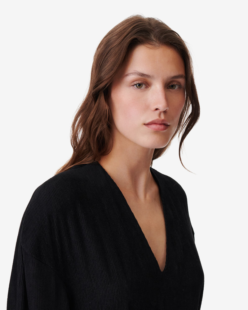 Robe Longue Asymétrique Izae - Black