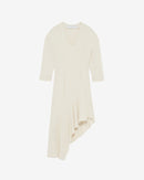 Robe Longue Asymétrique Izae - Ecru