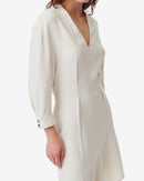 Robe Longue Asymétrique Izae - Ecru