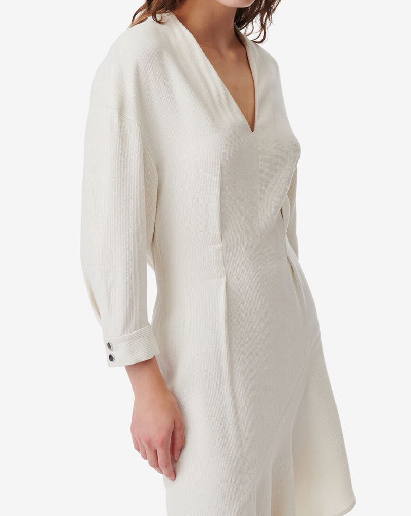Robe Longue Asymétrique Izae - Ecru