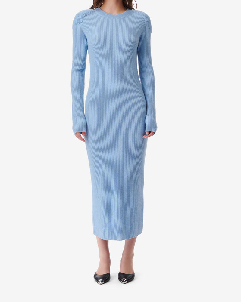 Robe Longue En Cachemire Liette - Light Blue