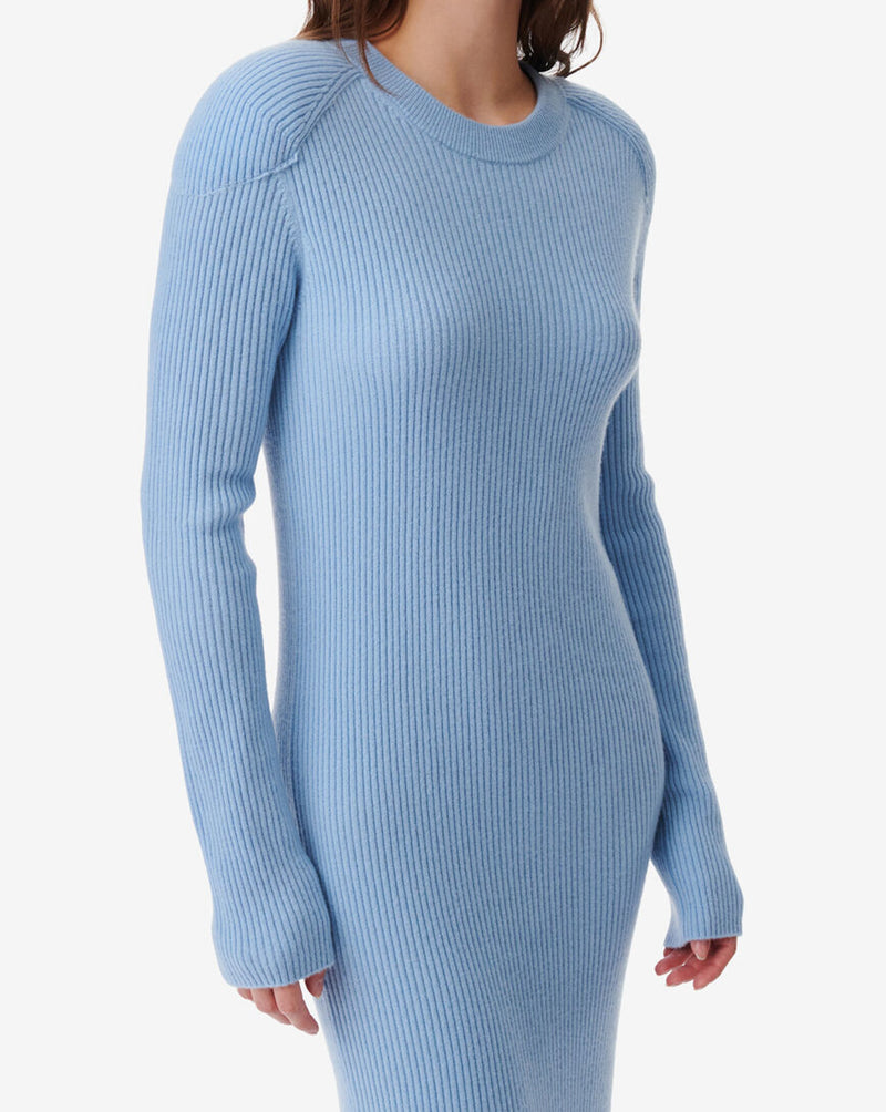Robe Longue En Cachemire Liette - Light Blue