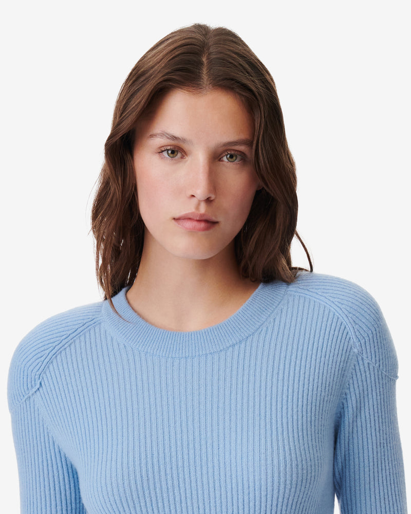 Robe Longue En Cachemire Liette - Light Blue