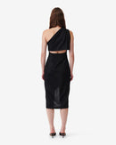 Melissia Asymmetrical Dress - Shiny Black