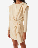 Robe Courte Drapée Mitzi - Beige