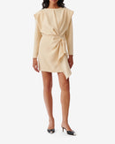 Robe Courte Drapée Mitzi - Beige