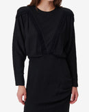 Robe Midi À Épaulettes Nicoa - Black