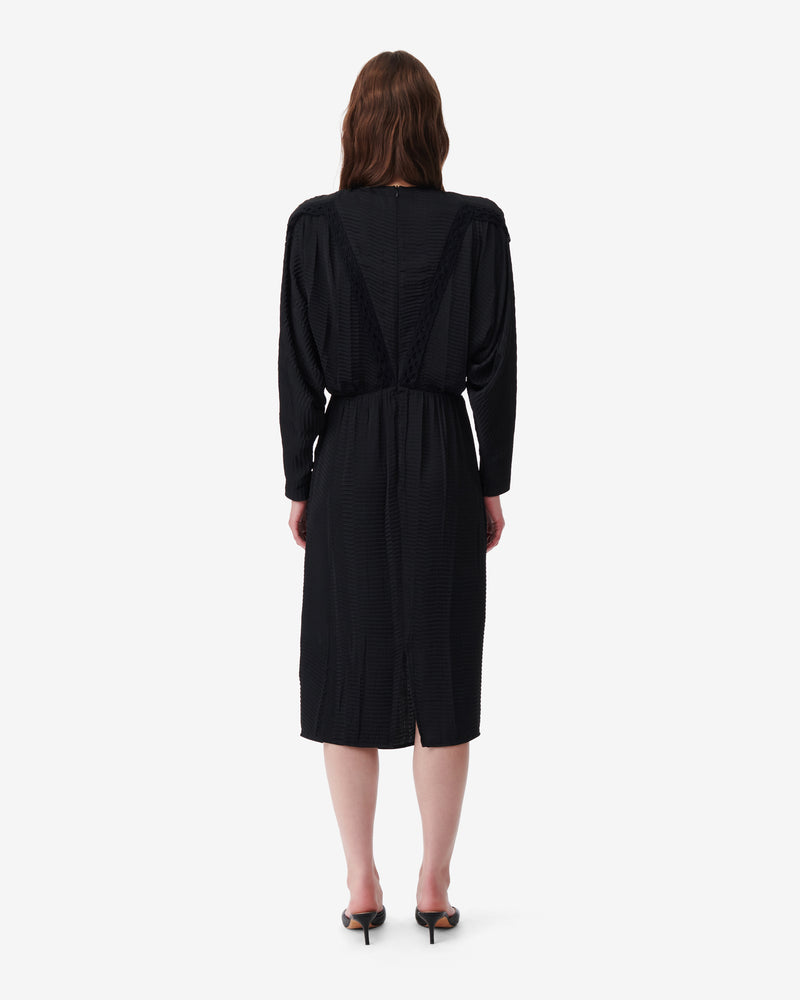 Robe Midi À Épaulettes Nicoa - Black