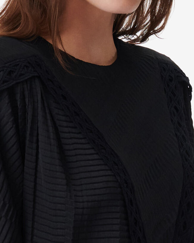 Robe Midi À Épaulettes Nicoa - Black