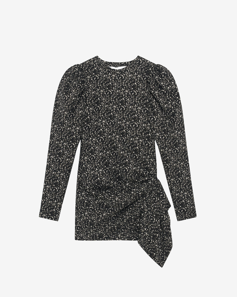 Robe Manches Bouffantes Odyle - Black/Ecru