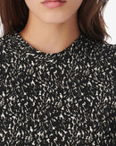 Robe Manches Bouffantes Odyle - Black/Ecru