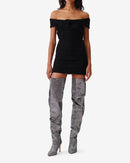 Oxanne Off-Shoulder Short Dress - Black