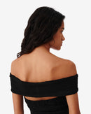 Oxanne Off-Shoulder Short Dress - Black
