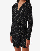 Robe Courte À Pois Rohana - Black/Gold