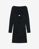 Robe Courte À Plis Soa - Black