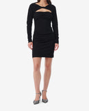 Robe Courte À Plis Soa - Black