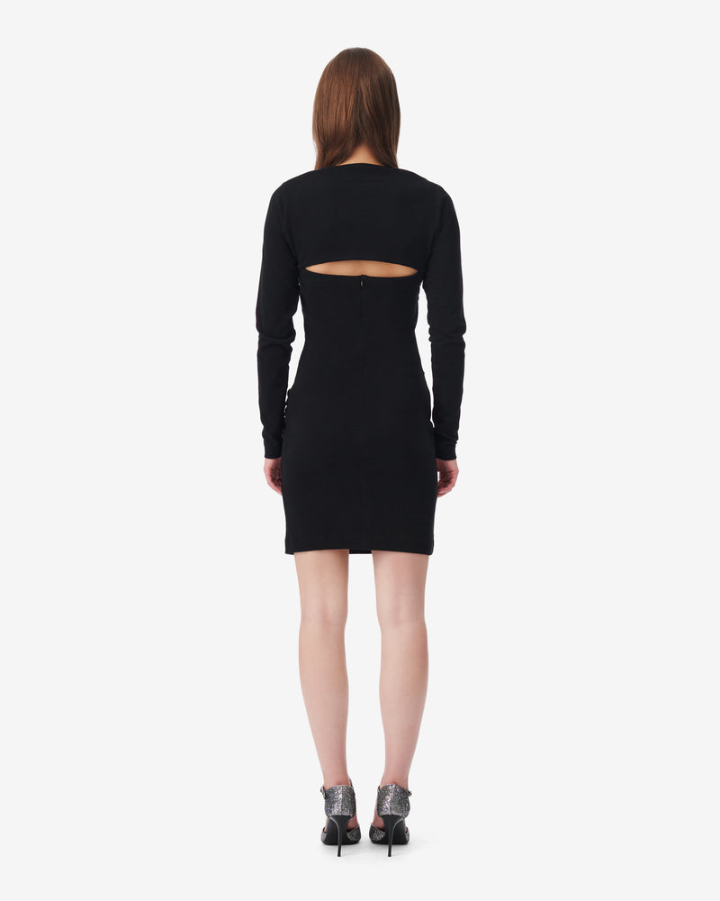 Robe Courte À Plis Soa - Black