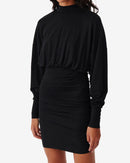 Robe Jersey À Col Montant Viggo - Black