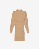 Robe Jersey À Col Montant Viggo - Light Camel