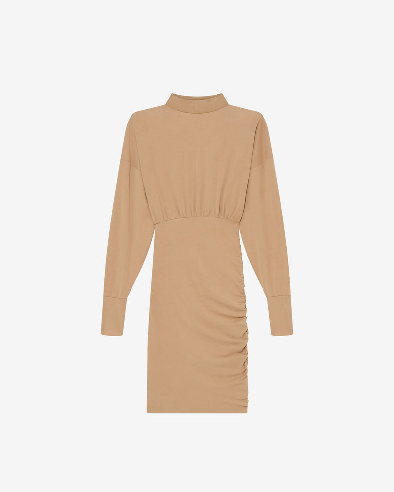 Robe Jersey À Col Montant Viggo - Light Camel