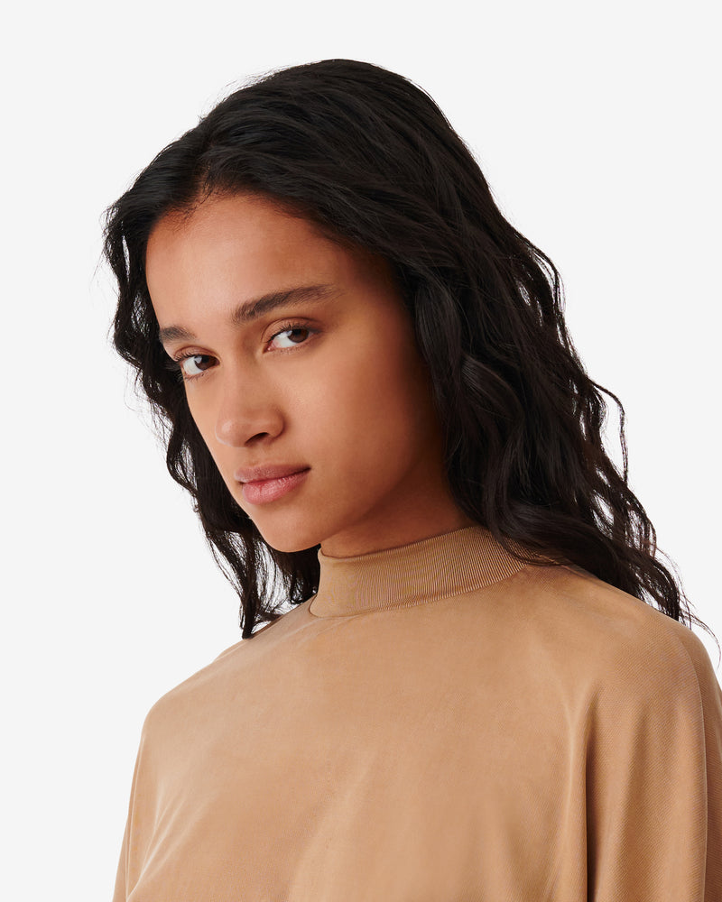 Robe Jersey À Col Montant Viggo - Light Camel