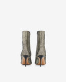 Bottines À Talons Davy Lezard Foil - Black/Gold