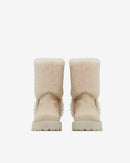 Boots En Cuir Et Shearling Moon - Cream