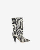 Bottines À Talons Ulli Pony Zebra - Beige Black Zebra Pony