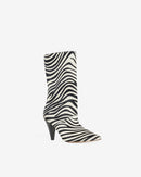 Bottines À Talons Ulli Pony Zebra - Beige Black Zebra Pony