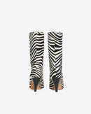 Bottines À Talons Ulli Pony Zebra - Beige Black Zebra Pony