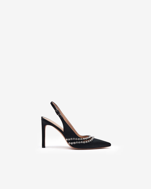 Escarpins En Satin Reja - Black - Femme