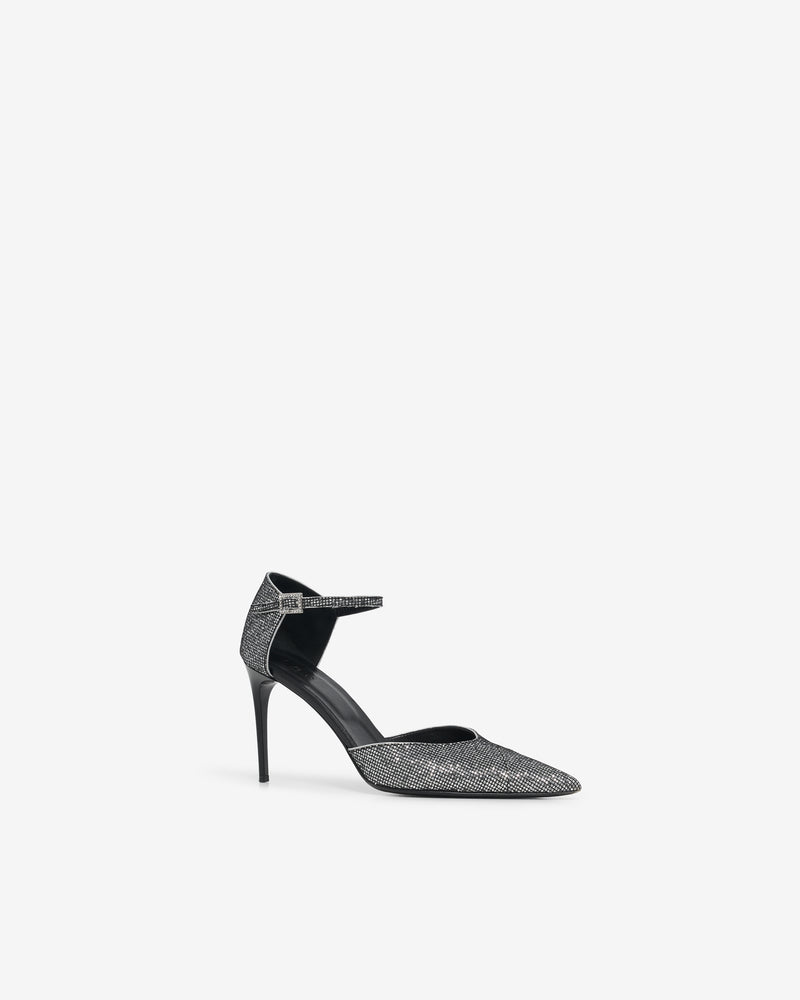 Escarpins À Talons Zaniah Glitter - Black/Silver