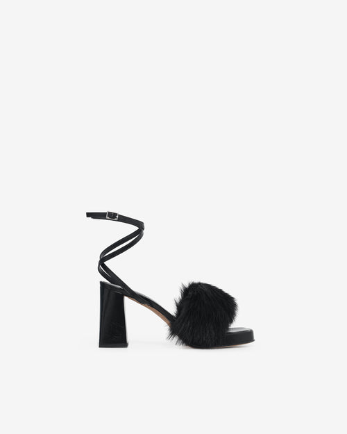 Sandalias con plataforma Irma Foxy - Pelo negro
