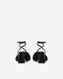 Irma Foxy Platform Sandals - Black Fur