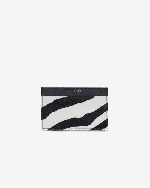 Porte-Cartes En Cuir Cardi Pony Zebra - Beige Black Zebra Pony