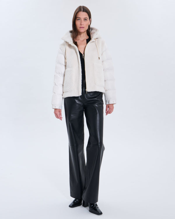 Modesta chocolate down jacket_1