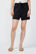 Short Sweat En Maille Double - Noir - Femme