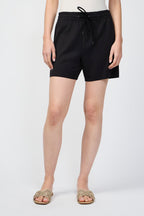 Short Sweat En Maille Double - Noir - Femme