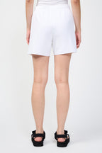Cropped Sweatshirt In Double Knit - White - Women