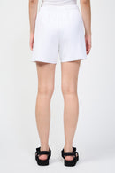 Sudadera corta de punto doble - Blanco - Mujer