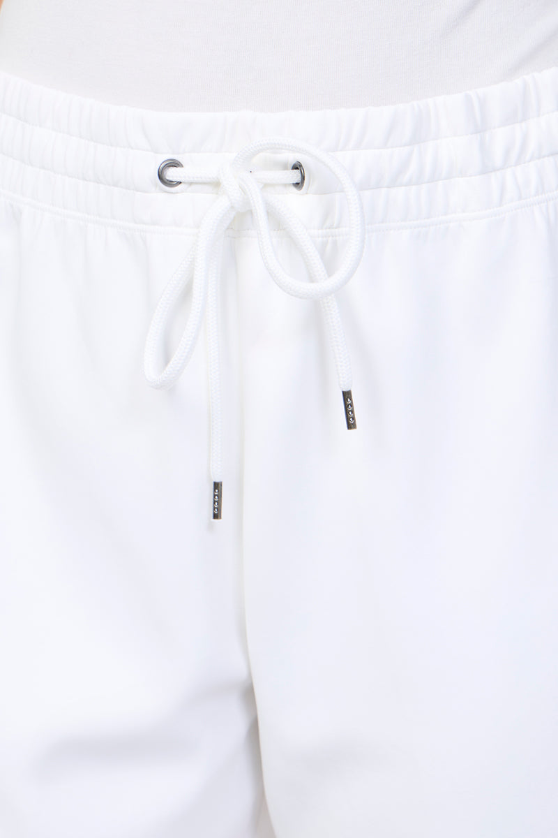 Cropped Sweatshirt In Double Knit - White - Women