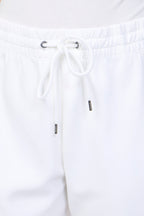 Cropped Sweatshirt In Double Knit - White - Women
