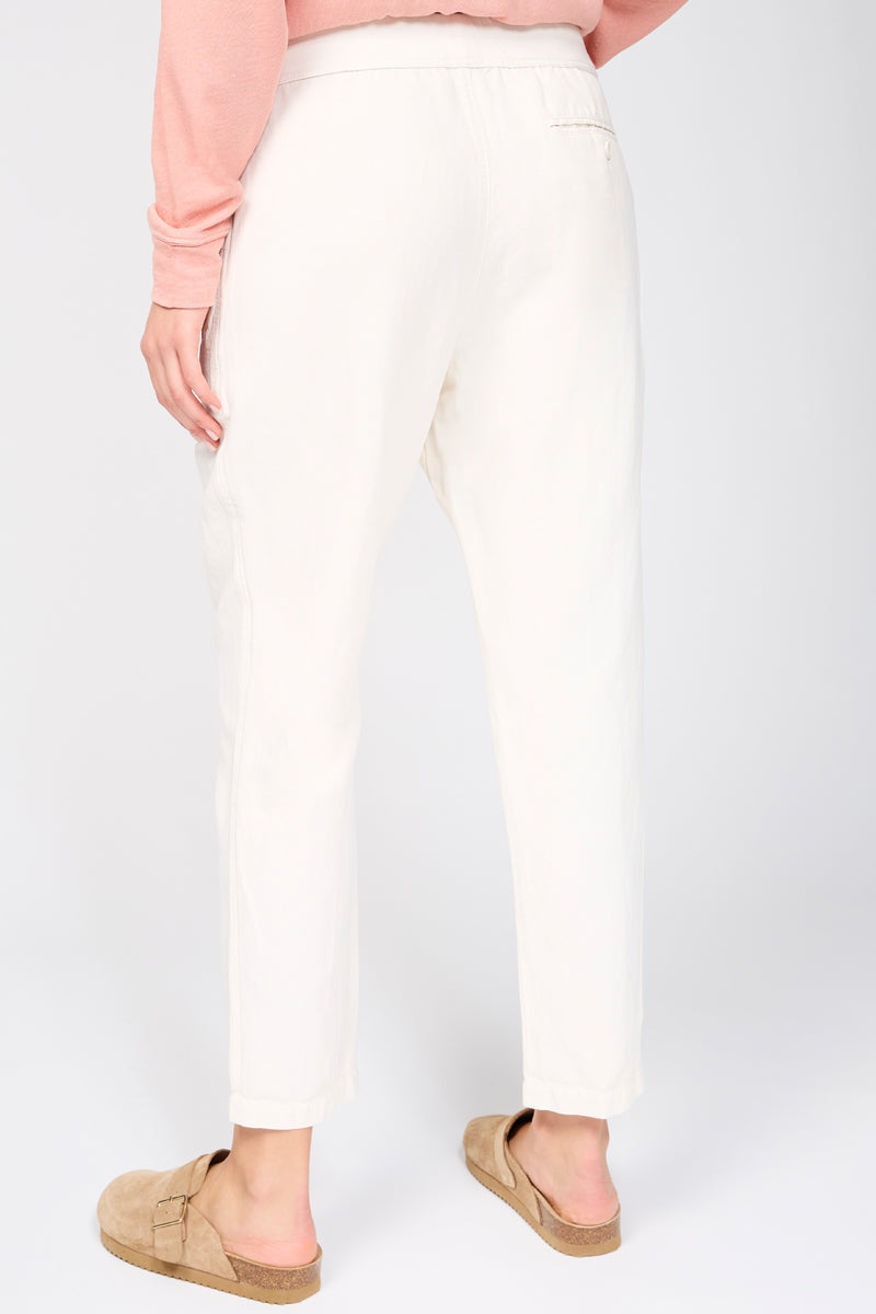 Herringbone Relaxed Trousers - Alabaster Pigment - Women