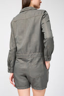 Camisa Nyln Ln Hrrngbn Shrt Blrsuit - Marsh Pigment - Mujer