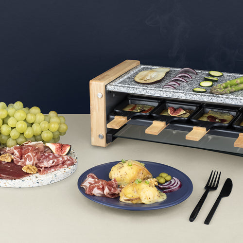 Raclette Et Pierre À Cuire 8 Personnes Design - Grand Format - Bois