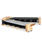 Raclette + Cooking Stone & Grill - 180° Base - 8 People - Wood Design