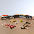 Raclette + Cooking Stone & Grill - 180° Base - 8 People - Wood Design