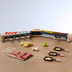 Raclette + Cooking Stone & Grill - 180° Base - 8 People - Wood Design